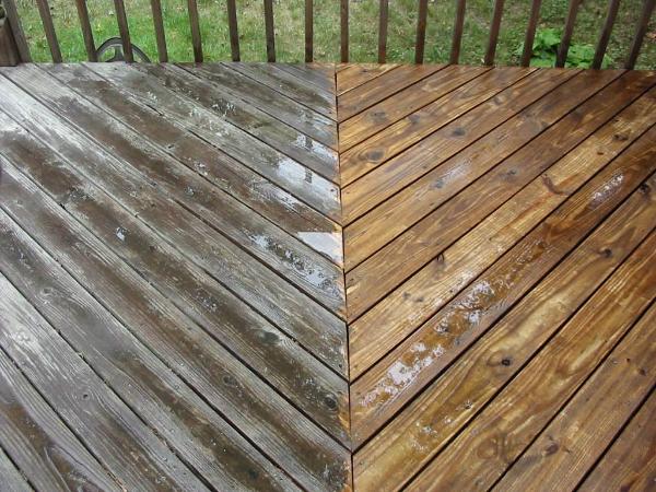 Pressure Washing Deck - After